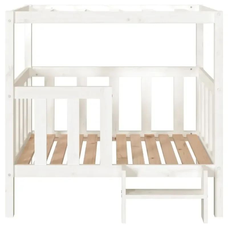 Erhöhter Liegeplatz vidaXL Hundebett Weiß 105,5x83,5x100 cm Massivholz Kiefer - HaustierPro