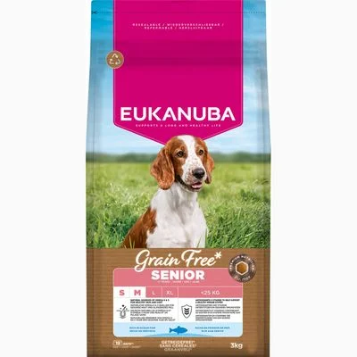 Eukanuba Grain Free Senior Small & Medium mit Seefisch 3 kg