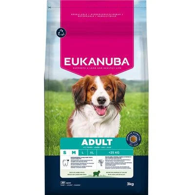 Eukanuba Premium Nutrition Adult Small & Medium Breed Lamm & Reis 3 kg