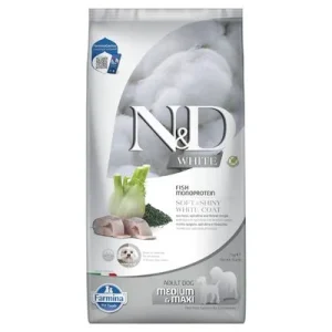 Farmina N&D Dog Adult Medium/Maxi White Wolfsbarsch, Fenchel & Spirulina 7 kg