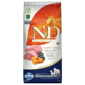 Farmina N&D getreidefrei Kürbis Adult Medium & Maxi mit Lamm & Heidelbeere 12 kg