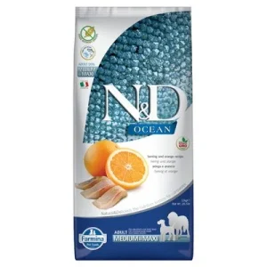 Farmina N&D getreidefrei Ocean Hering & Orange Adult Medium & Maxi 12 kg