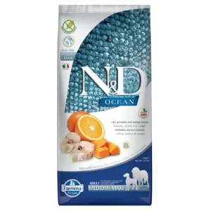 Farmina N&D getreidefrei Ocean Kabeljau, Kürbis & Orange Medium & Maxi 12 kg