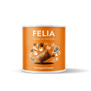 FELIA Snacks Huhn – Knusperkissen mit Hühnerfleisch, Lachsmehl & Cranberries, 80 g
