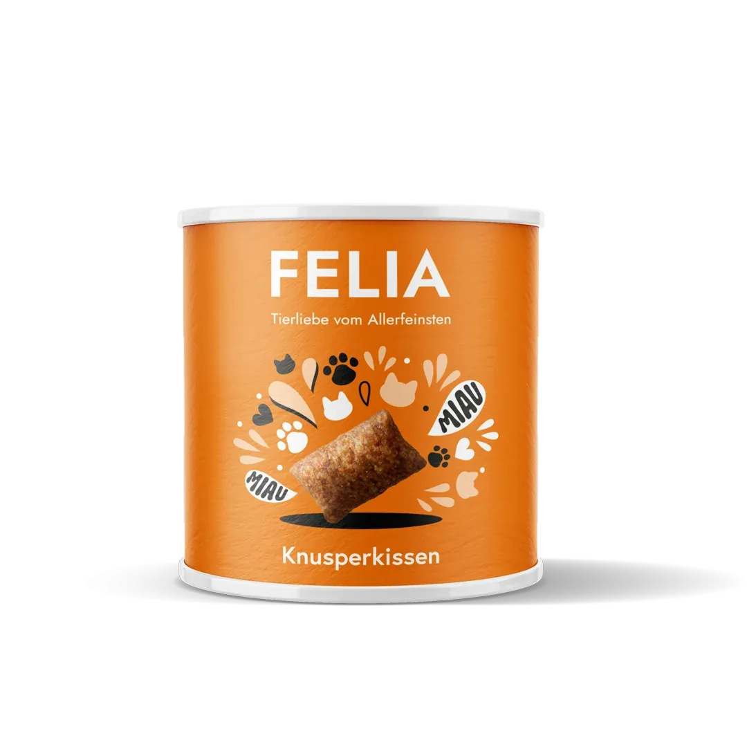 FELIA Snacks Huhn – Knusperkissen mit Hühnerfleisch, Lachsmehl & Cranberries, 80 g