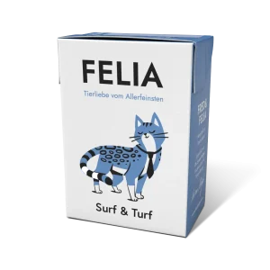 FELIA Surf & Turf Rind & Buntbarsch – Alleinfutter für ausgewachsene Katzen