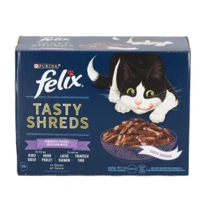 FELIX Tasty Shreds Multipack Gemischte Vielfalt 800g | DAS FUTTERHAUS