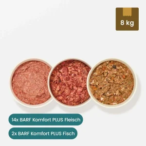 Fertigbarf Probierpaket für Hunde, 16 x 500 g