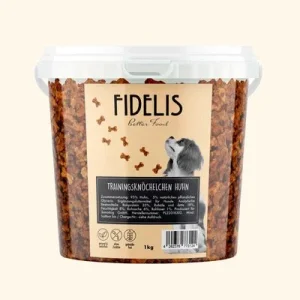 FIDELIS Trainingsknöchelchen Huhn (1kg-Eimer) 1 Stück
