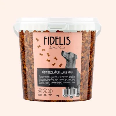FIDELIS Trainingsknöchelchen Rind (1kg Eimer) 1 Stück