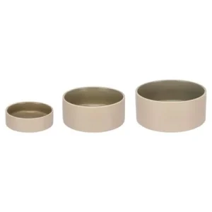 Flamingo Futter- und Trinknapf Anca rund beige/grün Fassungsvermögen: 200 ml