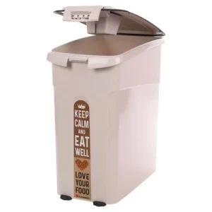 Flamingo Futtertonne Kody rechteckig beige für Katzen Fassungsvermögen: 16 l