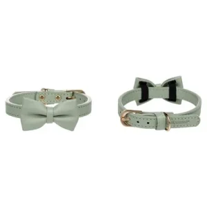 Flamingo Halsband mit Schleife Nela minzgrün XS/S
