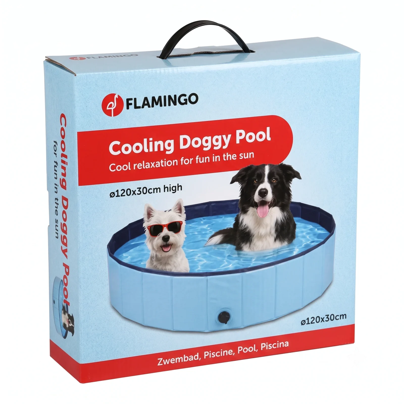Flamingo Hundepool Planschbecken für Hunde – 2 Größen - Image 2