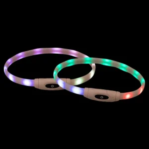 Flash Leuchtring für Hunde, USB, Silikon