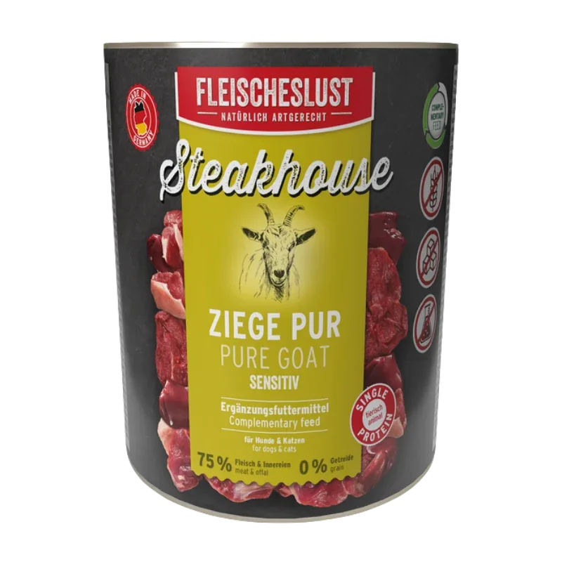 Fleischeslust Steakhouse Ziege pur 800 g