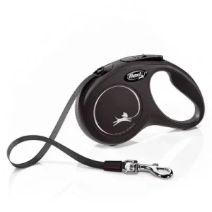 flexi Classic Gurt-Leine schwarz, 5 m Größe S: bis 15 kg