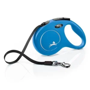 flexi New Classic Gurt-Leine M blau, 5 m, <25 kg Leine: 5 m lang