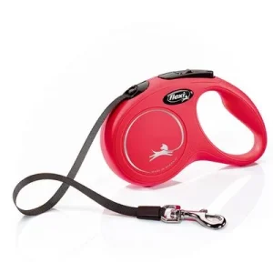 flexi New Classic Gurt-Leine rot, 5 m Größe S: bis 15 kg