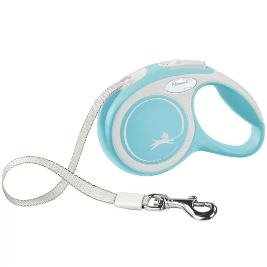 FLEXI Rollleine New COMFORT Gurt - 5m, bis 15kg Hellblau