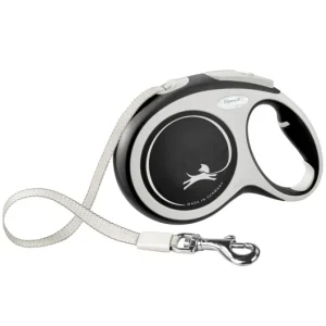 FLEXI Rollleine New COMFORT Gurt - 5m, bis 60kg schwarz