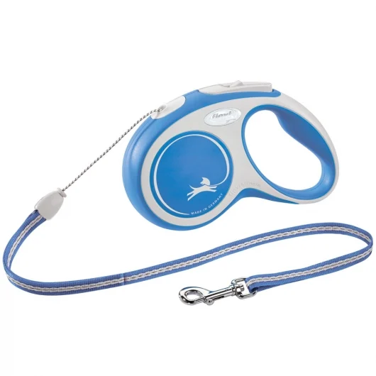 FLEXI Rollleine New COMFORT Seil - 5m, bis 12kg Blau