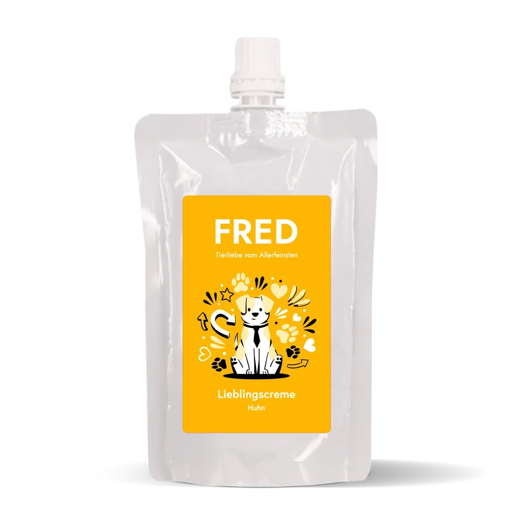 FRED Lieblingscreme Huhn – Cremiger Hundeснack mit Hühnerleber, 100 g
