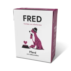 FRED Pferd mit Süßkartoffeln – Nassfutter für Hunde, monoprotein, hypoallergen & getreidefrei