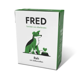 FRED Reh mit Süßkartoffeln – Alleinfutter für ausgewachsene Hunde