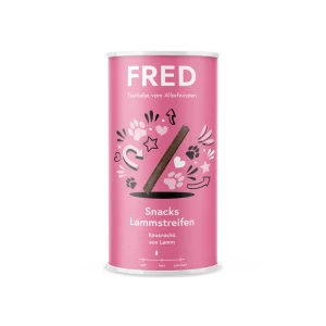 FRED Snacks Lammstreifen – Luftgetrocknete Kaustangen für Hunde, 190 g