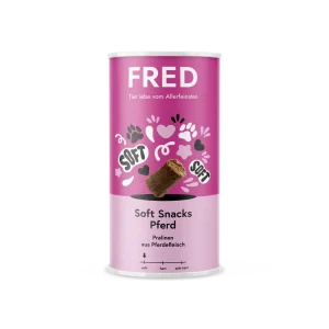 FRED Soft Snacks Pferd – hypoallergen, luftgetrocknet, 69% Pferdefleisch, 280 g