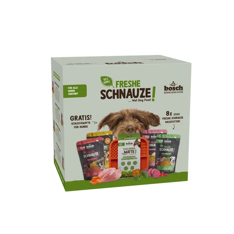 Freshe Schnauze Aktionsbox Nassfutter+Schleckmatte