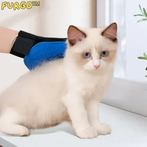 FurGo™ – Pflegehandschuhe für Haustiere (2 Handschuhe) für sanfte Fellpflege [50% Rabatt] für Hunde & Katzen - HaustierPro