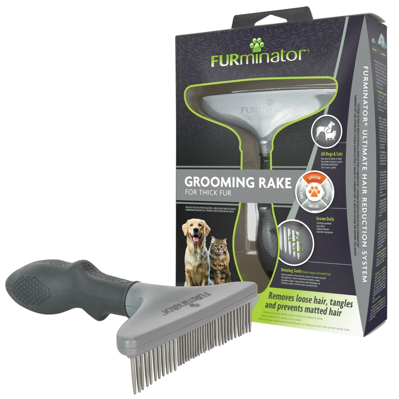 FURminator Harkenkamm für Katzen und Hunde