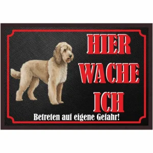 Fussmatte Hund - Goldendoodle - 50x35 cm mit lustigem Spruch - HaustierPro