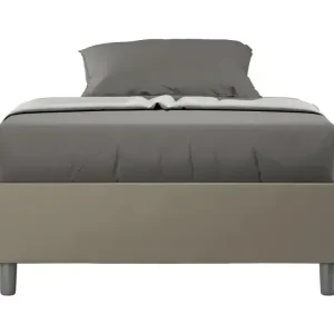 Gepolstertes Bett mit Lattenrost 140x190 mit Kunstlederbezug Cappuccino Azelia - HaustierPro