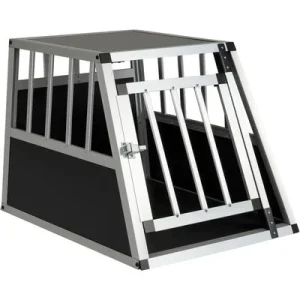 GIANTEX Hundekäfig Mit Abschließbarer Tür Aus Bissfestem Aluminium 1 Stück