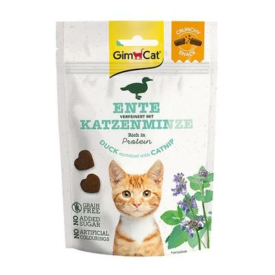GimCat Crunchy Snacks Ente mit Katzenminze (50 g)