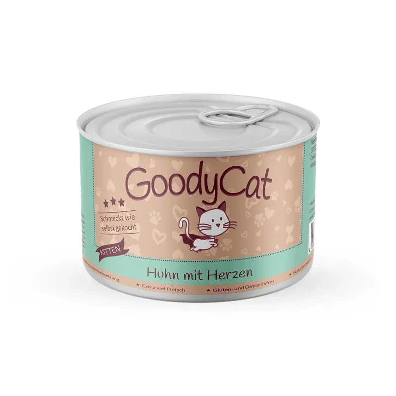 GoodyCat Dose Kitten Huhn mit Herzen, Leber und Süßkartoffel