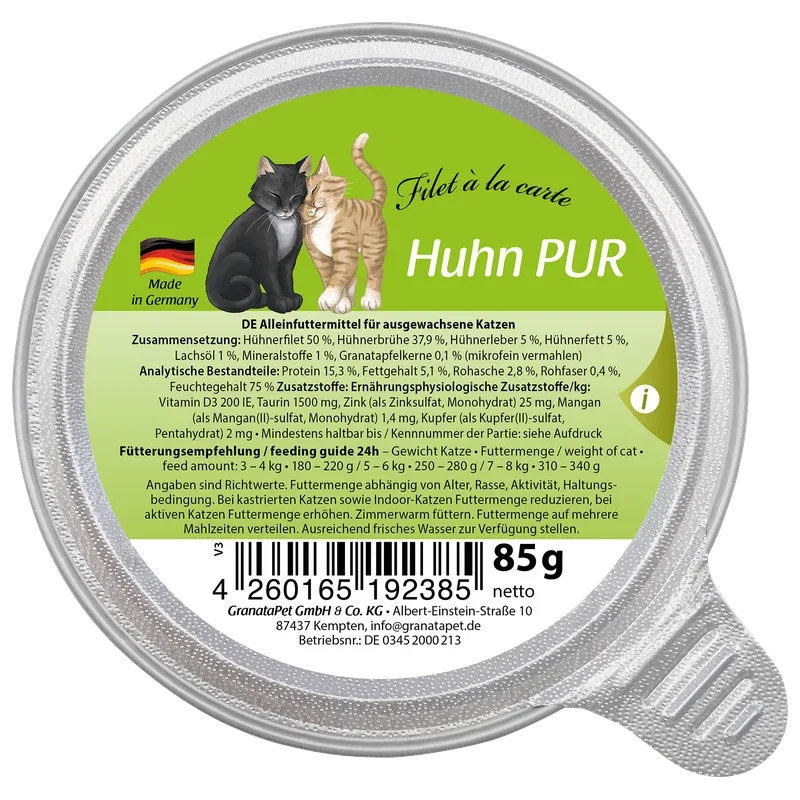 GranataPet Filet à la carte Huhn PUR 85 g