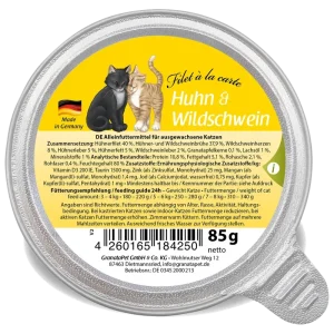 GranataPet Filet à la carte Huhn & Wildschwein 85 g