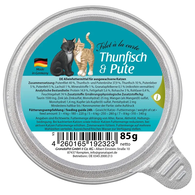 GranataPet Filet à la carte Thunfisch & Pute 85 g