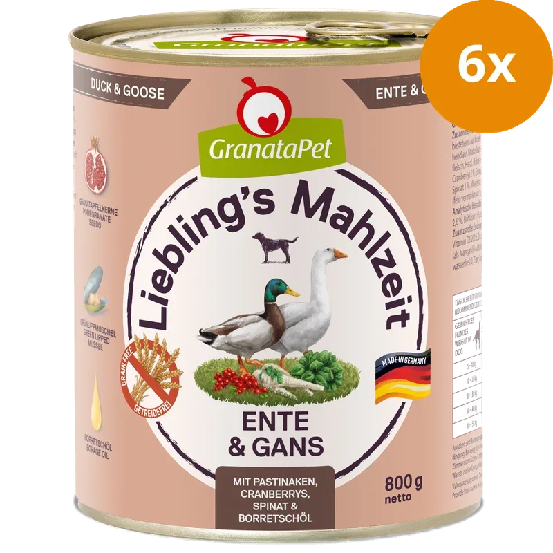 GranataPet Liebling's Mahlzeit Ente & Gans 800 g - Image 2