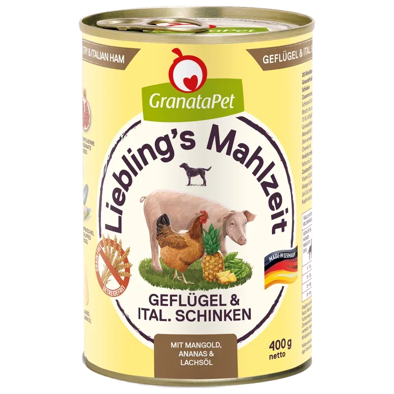 GranataPet Liebling's Mahlzeit Geflügel & italienischer Schinken 400 g