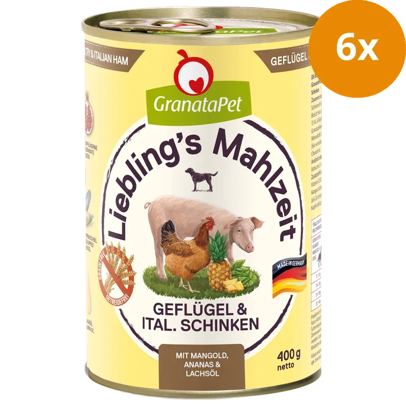GranataPet Liebling's Mahlzeit Geflügel & italienischer Schinken 400 g - Image 2