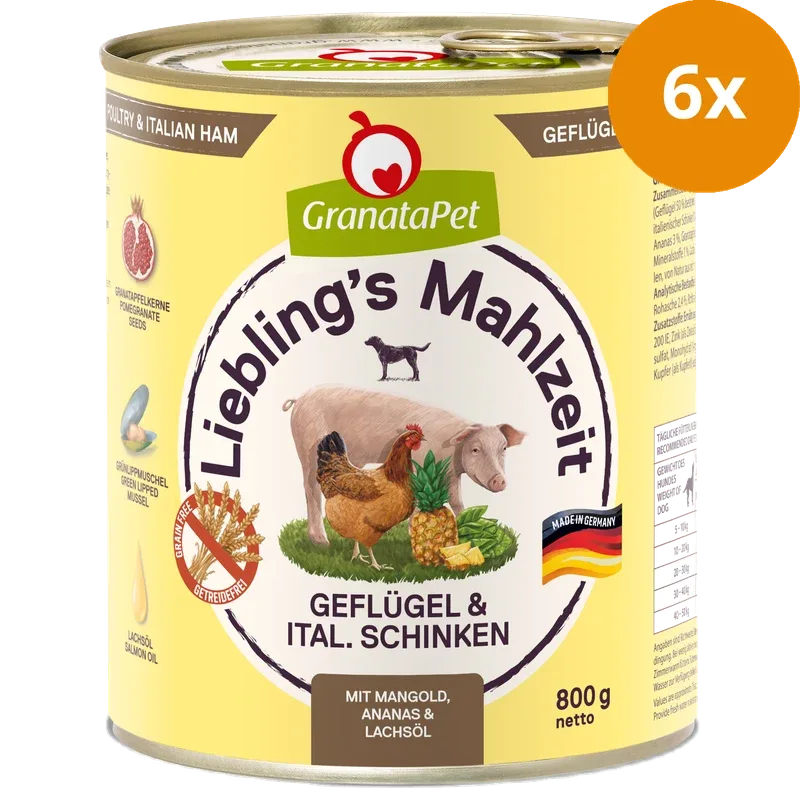 GranataPet Liebling's Mahlzeit Geflügel & italienischer Schinken 800 g - Image 2