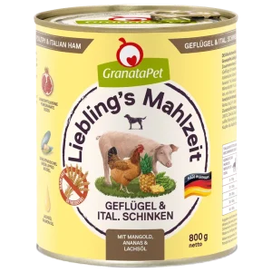 GranataPet Liebling's Mahlzeit Geflügel & italienischer Schinken 800 g