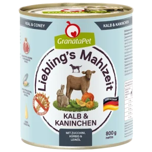 GranataPet Liebling's Mahlzeit Kalb & Kaninchen 800 g