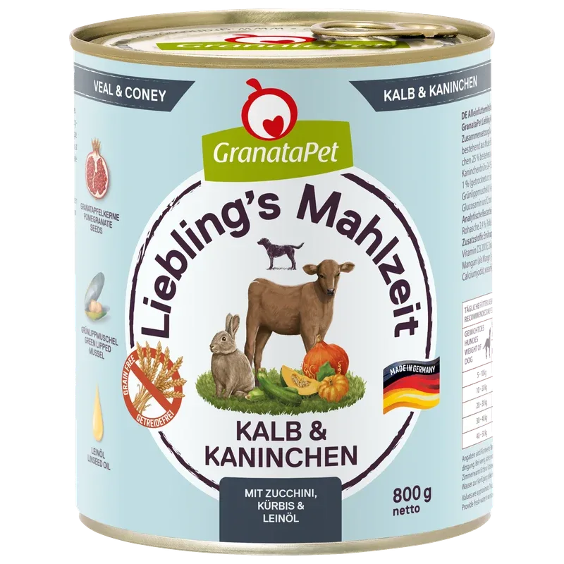 GranataPet Liebling's Mahlzeit Kalb & Kaninchen 800 g