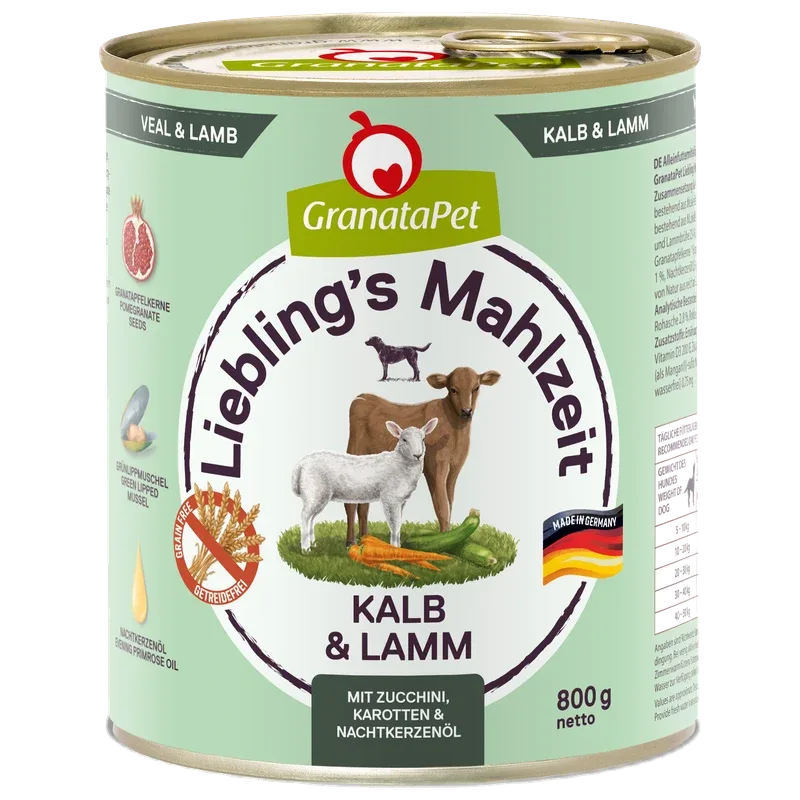 GranataPet Liebling's Mahlzeit Kalb & Lamm 800 g